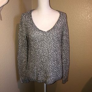 White House Black Market- B&W Woven Sweater (s)